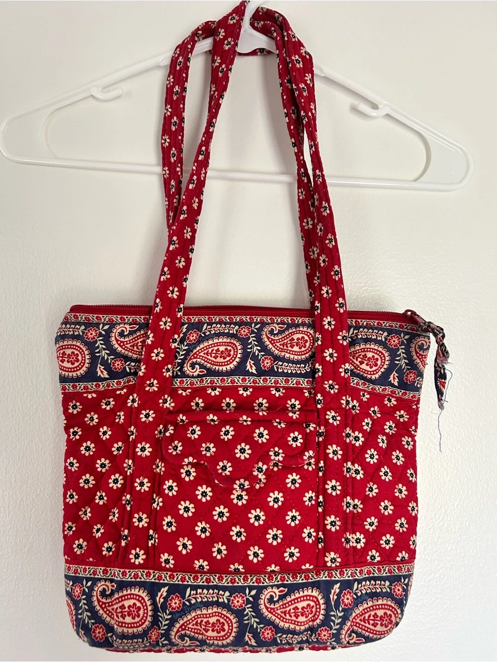 Vera Bradley Red Paisley & Floral Quilted Tote